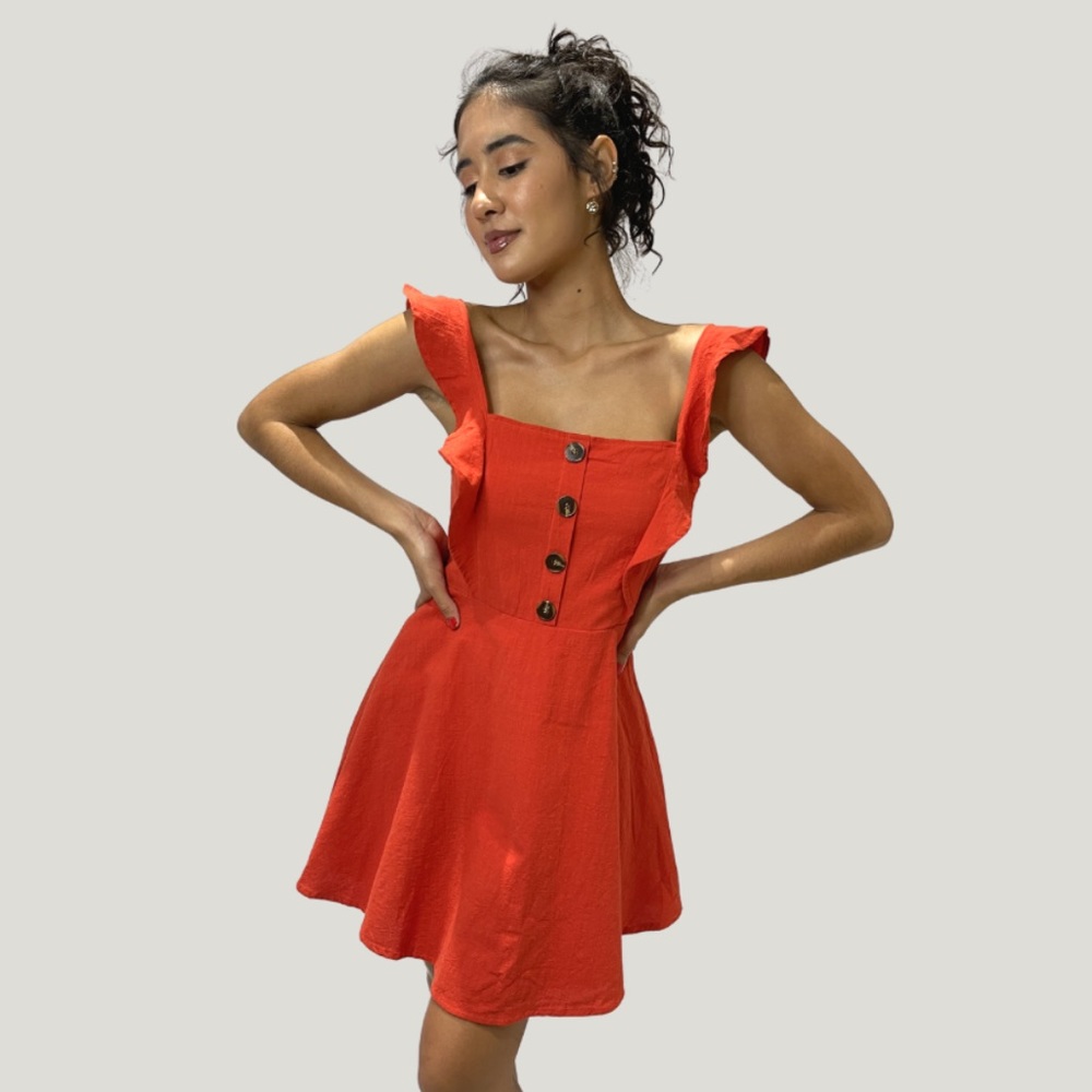 Boho red dress